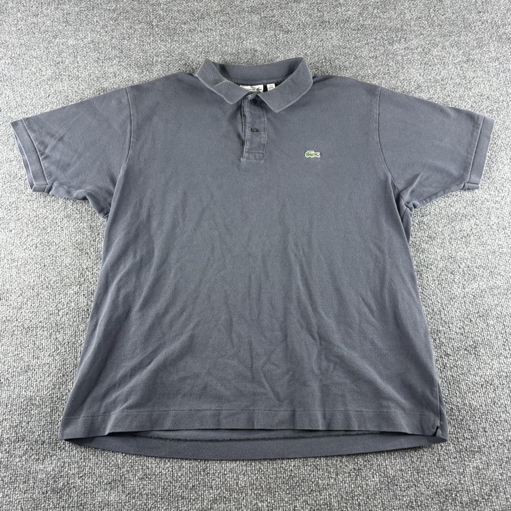 Lacoste Polo Shirt Mens 3XL Gray Short Sleeve Cotton Crocodile Logo Classic Fit